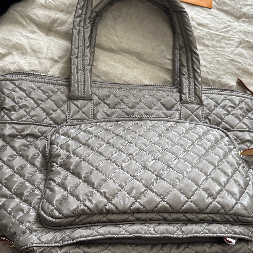 MZ Wallace Large Sutton Travel Bag – Sable Pearl Metallic – Discontinued Color - Picture 4 of 13